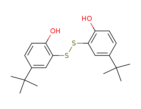 Molecular Structure of 19614-80-3 (2,2'-dithiobis[4-tert-butylphenol])