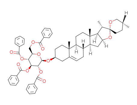Molecular Structure of 120969-06-4 (diosgenyl 2,3,4,6-O-tetra-benzoyl-β-D-glucuronopyranoside)