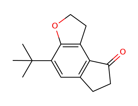 Molecular Structure of 1198465-69-8 (4-tert-butyl-1,2,6,7-tetrahydro-8H-indeno[5,4-b]furan-8-one)