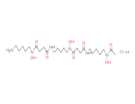 Molecular Structure of 1950-39-6 (N'-[5-[[4-[[5-(acetylhydroxyamino)pentyl]amino]-1,4-dioxobutyl]hydroxyamino]pentyl]-N-(5-aminopentyl)-N-hydroxysuccinamide monohydrochloride)