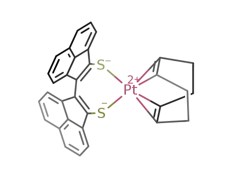 Molecular Structure of 668988-08-7 (Pt(1,5-cyclooctadiene)(C<sub>24</sub>H<sub>12</sub>S<sub>2</sub>))