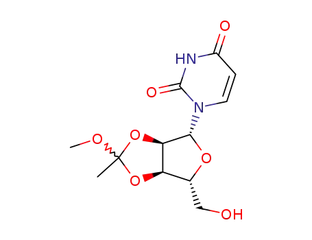 Molecular Structure of 16667-57-5 (Uridine, 2',3'-O-(1-methoxyethylidene)-)