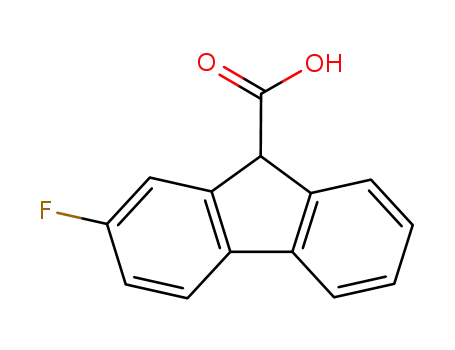Molecular Structure of 97677-57-1 (9H-Fluorene-9-carboxylic acid, 2-fluoro-)