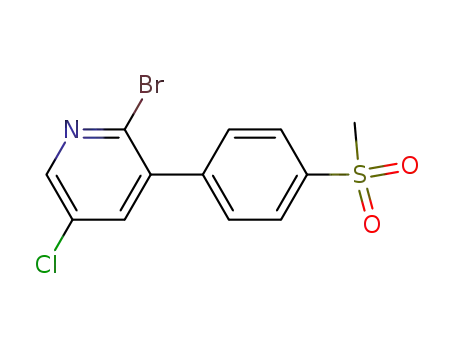 2-Bromo-5-chloro-3-[4-(methylsulfonyl)phenyl]pyridine
