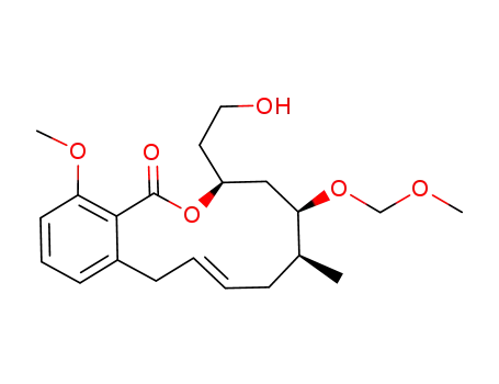 Molecular Structure of 320573-55-5 ((12E)-(7S,9R,10S)-7-(2-hydroxyethyl)-4-methoxy-9-methoxymethoxy-10-methyl-7,8,9,10,11,14-hexahydro-6-oxa-benzocyclodecen-5-one)