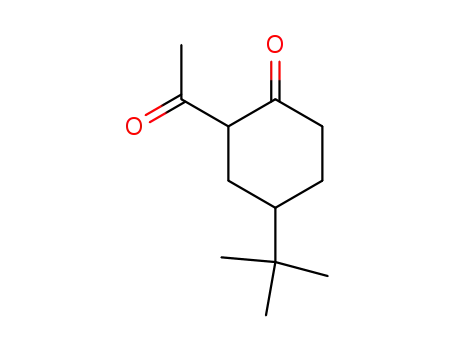 Molecular Structure of 19980-50-8 (2-acetyl-4-tert-butylcyclohexan-1-one)