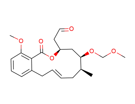 Molecular Structure of 398478-59-6 ((7S,9R,10S,12E)-(4-methoxy-9-methoxymethoxy-10-methyl-5-oxo-7,8,9,10,11,14-hexahydro[5H]-6-oxa-benzocyclododecen-7-yl)-acetaldehyde)