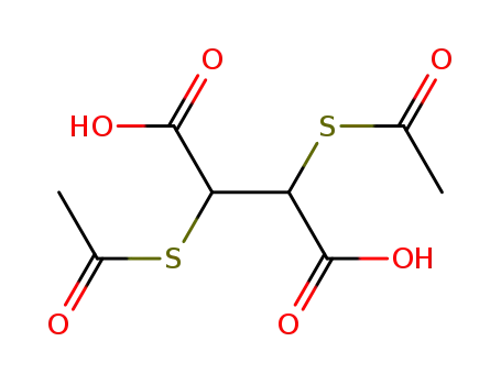 Molecular Structure of 17660-55-8 (2,3-bis(acetylsulfanyl)butanedioic acid)