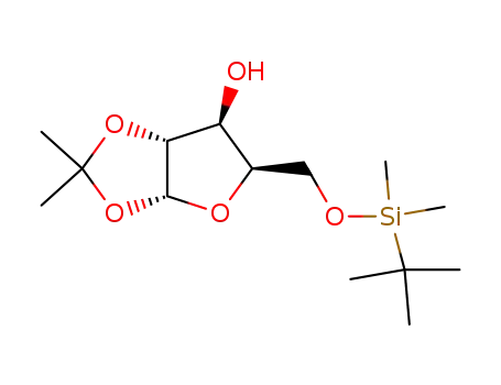 Molecular Structure of 85951-12-8 (1,2-O-isopropylidene-5-O-(tert-butyl)dimethylsilyl-α-D-xylofuranoside)