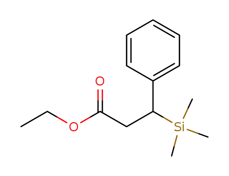 Molecular Structure of 35153-45-8 (Benzenepropanoic acid, b-(trimethylsilyl)-, ethyl ester)