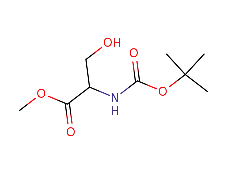 Molecular Structure of 69942-12-7 (N-BOC-DL-SERINE)
