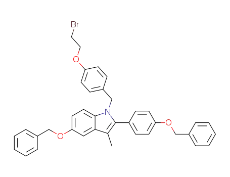 Molecular Structure of 198480-07-8 (5-benzyloxy-2-(4-benzyloxy-phenyl)-1-[4-(2-bromo-ethoxy)-benzyl]-3-methyl-1H-indole)