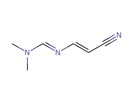 Molecular Structure of 163852-01-5 (Methanimidamide, N-(2-cyanoethenyl)-N,N-dimethyl- (9CI))