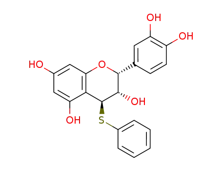 Molecular Structure of 86849-67-4 ((2R,3S,4S)-2,3-cis-3,4-trans-3,3',4',5,7-pentahydroxy-4-phenylthioflavan)