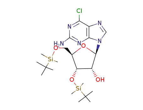 2-amino-6-chloro-9-<3,5-bis-O-(tert-butyldimethylsilyl)-β-D-ribofuranosyl>purine