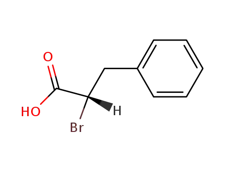 Molecular Structure of 35016-63-8 ((S)-2-Bromo-3-phenylpropionic acid)