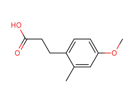 Molecular Structure of 28353-93-7 (3-(4-methoxy-2-methyl-phenyl)-propionic acid)