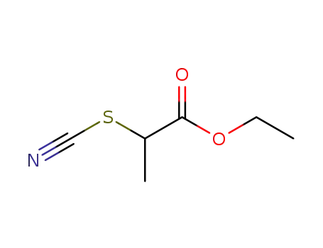 Molecular Structure of 55602-05-6 (Propanoic acid, 2-thiocyanato-, ethyl ester)