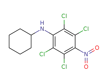 Molecular Structure of 22876-55-7 (1.2.4.5-Tetrachlor-3-cyclohexyl-amino-6-nitro-benzol)
