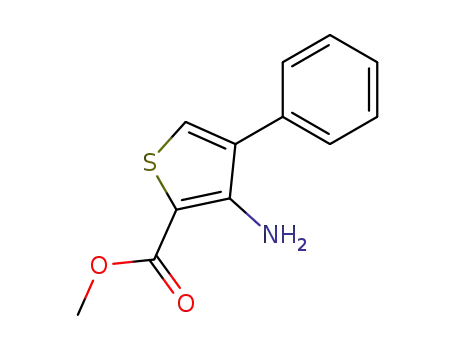 Molecular Structure of 82437-64-7 (Methyl 3-amino-4-phenylthiophene-2-carboxylate)