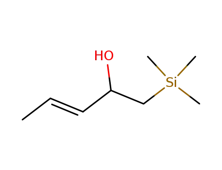 Molecular Structure of 80993-48-2 (3-Penten-2-ol, 1-(trimethylsilyl)-, (E)-)