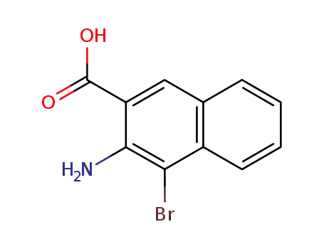 Molecular Structure of 5043-27-6 (3-amino-4-bromo-2-naphthoic acid)