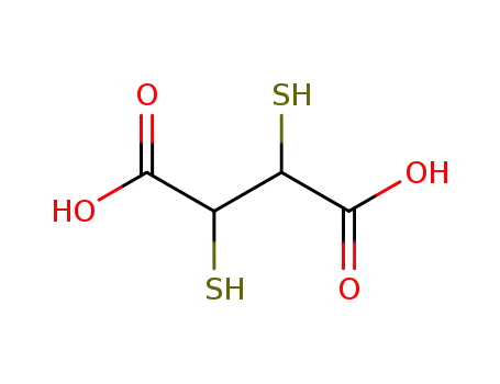 Molecular Structure of 2418-14-6 (Dimercaptosuccinic acid)