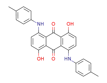 Molecular Structure of 20241-75-2 (1,5-dihydroxy-4,8-bis[(4-methylphenyl)amino]anthraquinone)