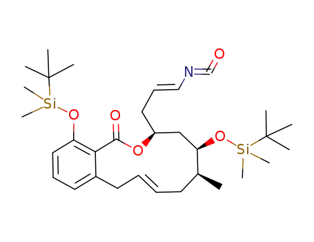 (E)-(7S,9R,10S)-4,9-Bis-(tert-butyl-dimethyl-silanyloxy)-7-((E)-3-isocyanato-allyl)-10-methyl-7,8,9,10,11,14-hexahydro-6-oxa-benzocyclododecen-5-one