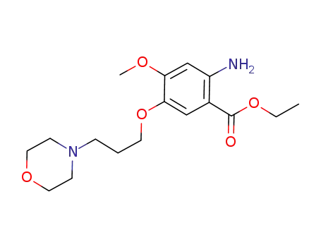 Molecular Structure of 1040264-49-0 (ethyl 2-amino-4-methoxy-5-(3-morpholin-4-ylpropoxy)benzoate)