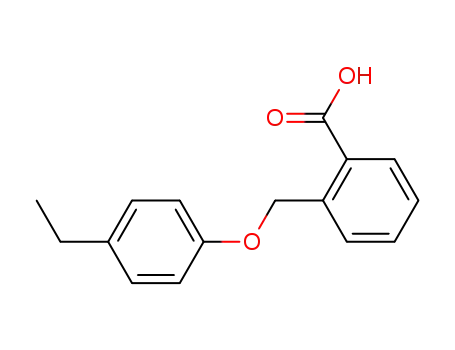 Molecular Structure of 244219-99-6 (2-((4-ethylphenoxy)Methyl)benzoic acid)