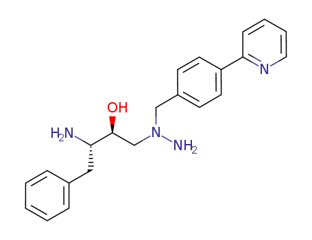 Molecular Structure of 437713-06-9 (1-[4-(pyridine-2-yl)phenyl]-(5S)-2,5-diamino-(4S)-hydroxy-6-phenyl-2-azahexane)
