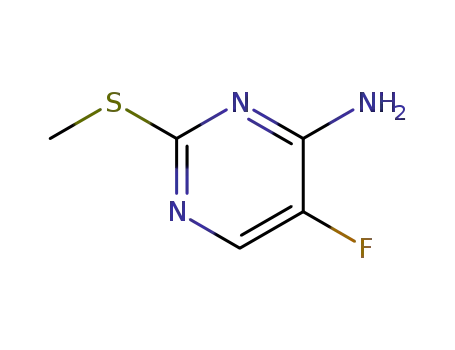 Molecular Structure of 1310078-72-8 (5-fluoro-2-(methylsulfanyl)pyrimidin-4-amine)