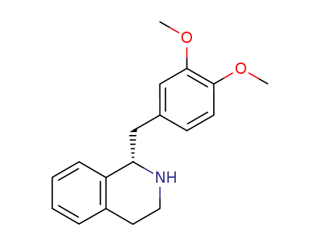Molecular Structure of 60672-47-1 (Isoquinoline, 1-[(3,4-dimethoxyphenyl)methyl]-1,2,3,4-tetrahydro-, (S)-)