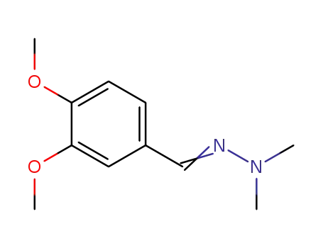 Molecular Structure of 14371-17-6 ((2E)-2-(3,4-dimethoxybenzylidene)-1,1-dimethylhydrazine)