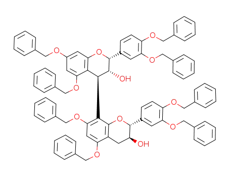 5,7,3',4'-tetra-O-benzyl-(-)-epicatechin-(4β,8β)-[5,7,3',4'-tetra-O-benzyl-(+)-catechin]