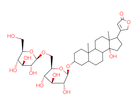 Card-20(22)-enolide,3-[(2-O-b-D-glucopyranosyl-b-D-glucopyranosyl)oxy]-14-hydroxy-,(3b,5a)- (9CI) cas  20231-81-6