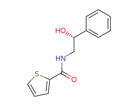 Molecular Structure of 149286-02-2 (Thiophene-2-carboxylic acid ((R)-2-hydroxy-2-phenyl-ethyl)-amide)