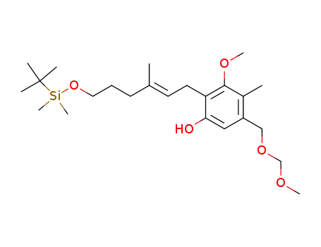(E)-2-(6-(tert-butyldimethylsiloxy)-3-methyl-2-hexenyl)-3-methoxy-5-(methoxymethoxymethyl)-4-methylphenol