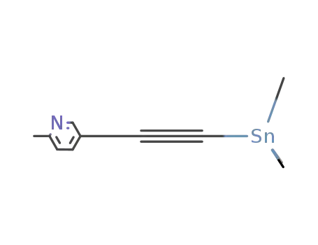 Molecular Structure of 386268-48-0 (CH<sub>3</sub>C<sub>5</sub>H<sub>3</sub>NCCSn(CH<sub>3</sub>)3)