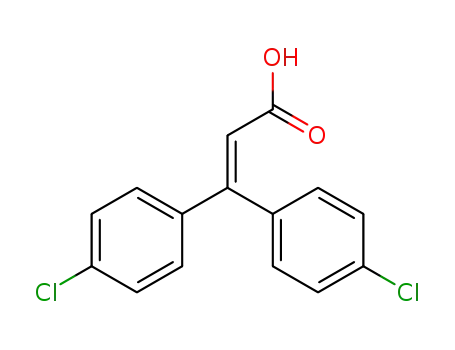 Molecular Structure of 19618-36-1 (2-Propenoic acid, 3,3-bis(4-chlorophenyl)-)