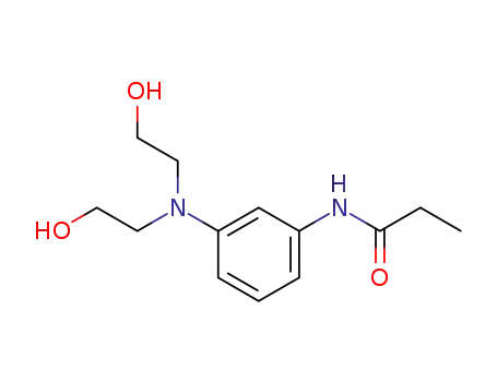 Molecular Structure of 68189-36-6 (N-[3-[bis(2-hydroxyethyl)amino]phenyl]propionamide)