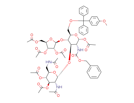 Molecular Structure of 96181-93-0 (C<sub>61</sub>H<sub>71</sub>N<sub>3</sub>O<sub>23</sub>)
