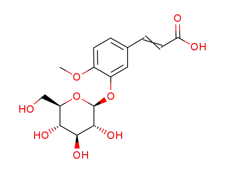 Molecular Structure of 645386-79-4 (isoferulic acid 3-O-β-4C1-glucopyranoside)