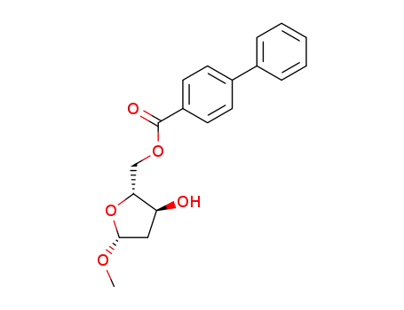 methyl 2-deoxy-5-O-(4-phenylbenzoyl)-β-D-erythro-pentofuranoside