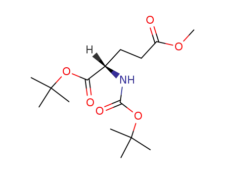Molecular Structure of 24277-38-1 ((S)-1-tert-Butyl 5-methyl 2-((tert-butoxycarbonyl)amino)pentanedioate)