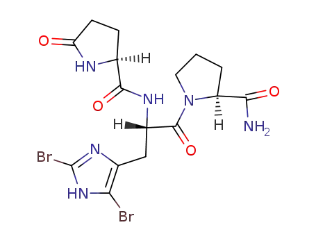 L-pyroglutamyl-2,5-dibromo-L-histidyl-L-prolineamide