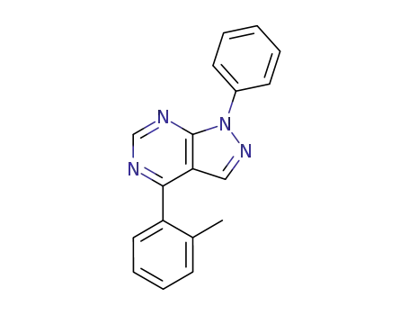 Molecular Structure of 87412-73-5 (1-phenyl-4-(o-tolyl)pyrazolo<3,4-d>pyrimidine)