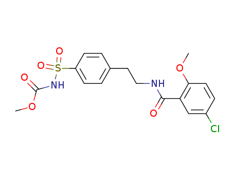 methyl N-[4-[2-[(5-chloro-2-methoxy-benzoyl)amino]ethyl]phenyl]sulfonylcarbamate