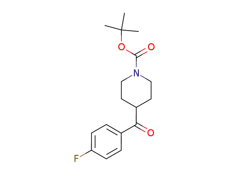 Molecular Structure of 160296-40-2 (TERT-BUTYL 4-(4-FLUOROBENZOYL)PIPERIDINE-1-CARBOXYLATE)